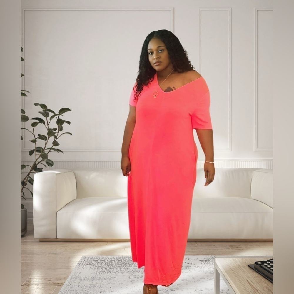 Neon Coral Maxi